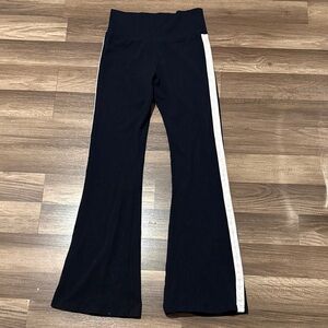 Brandy Melville Varsity Stripe Foldover Flare Pants